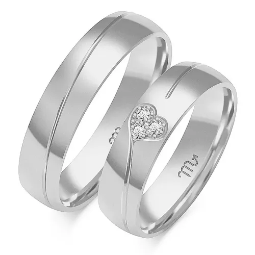 Złote obrączki z brylantami B-104