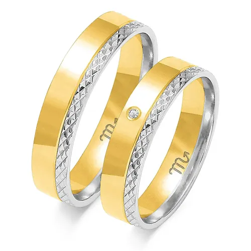 Złote obrączki z brylantem OE-199