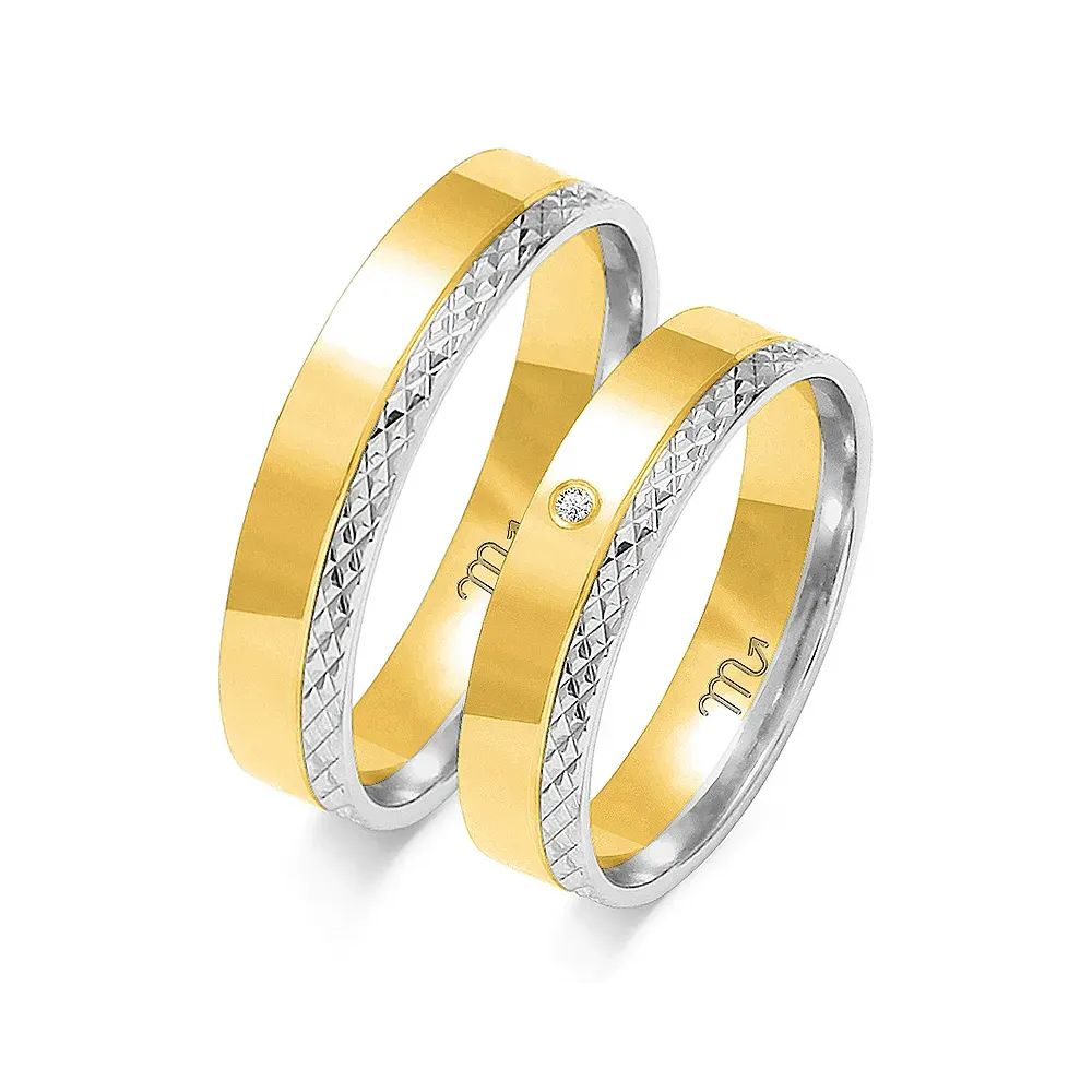 Złote obrączki z brylantem OE-199