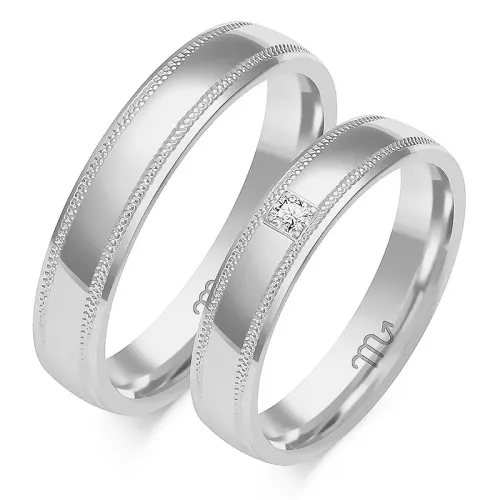 Złote obrączki z brylantem O-219