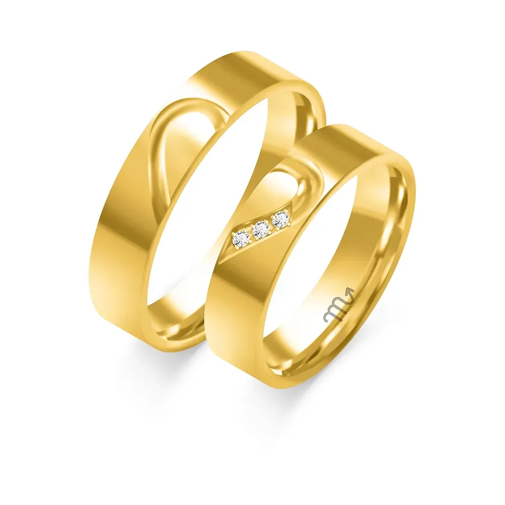 Złote obrączki z brylantami O-351