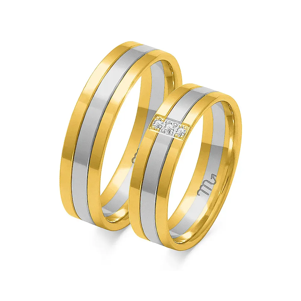 Złote obrączki z brylantami OE-29