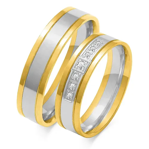 Złote obrączki z brylantami OE-32