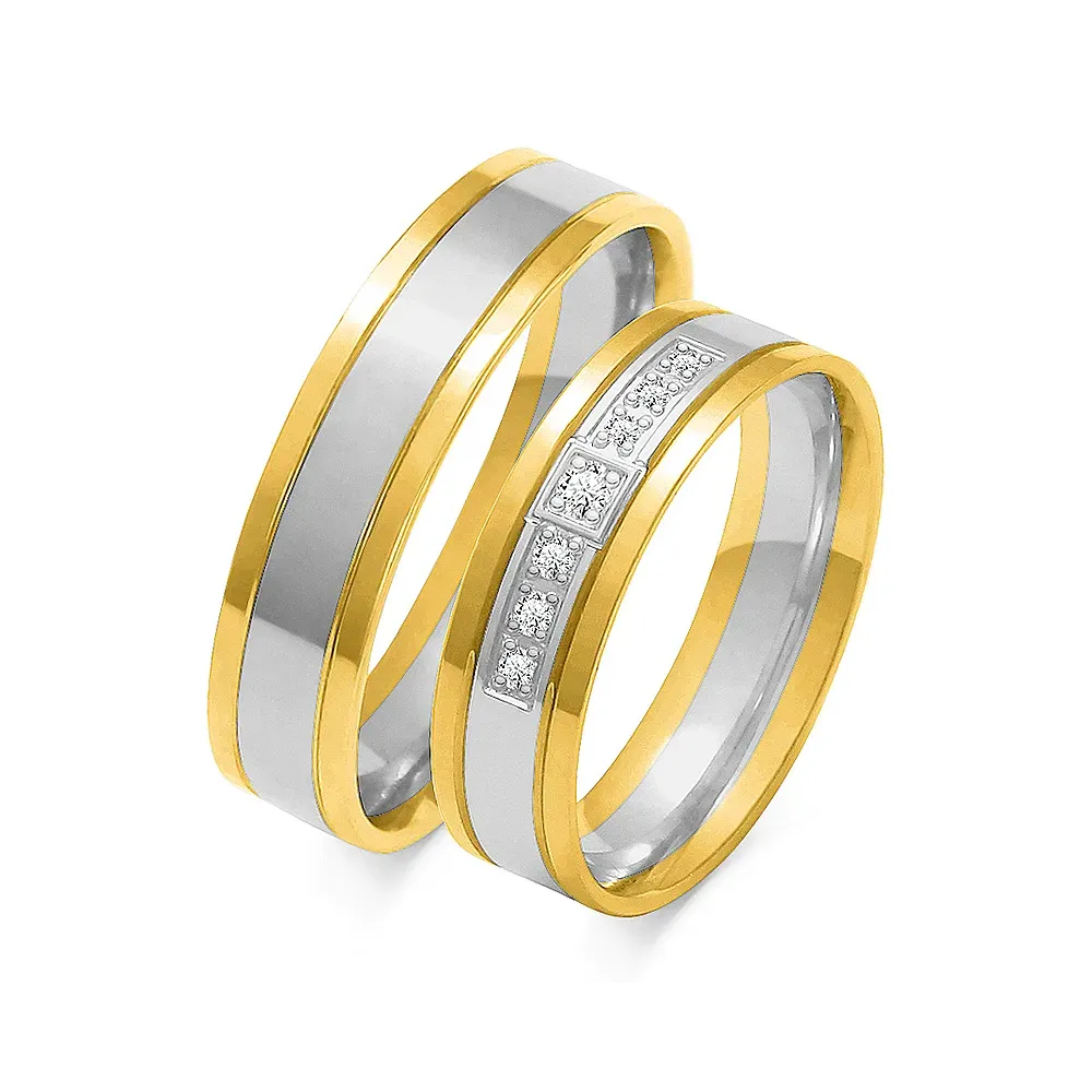 Złote obrączki z brylantami OE-32