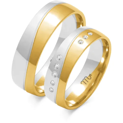 Złote obrączki z brylantami OE-92