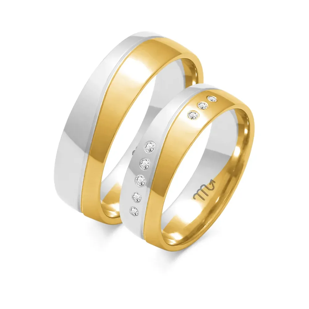 Złote obrączki z brylantami OE-92