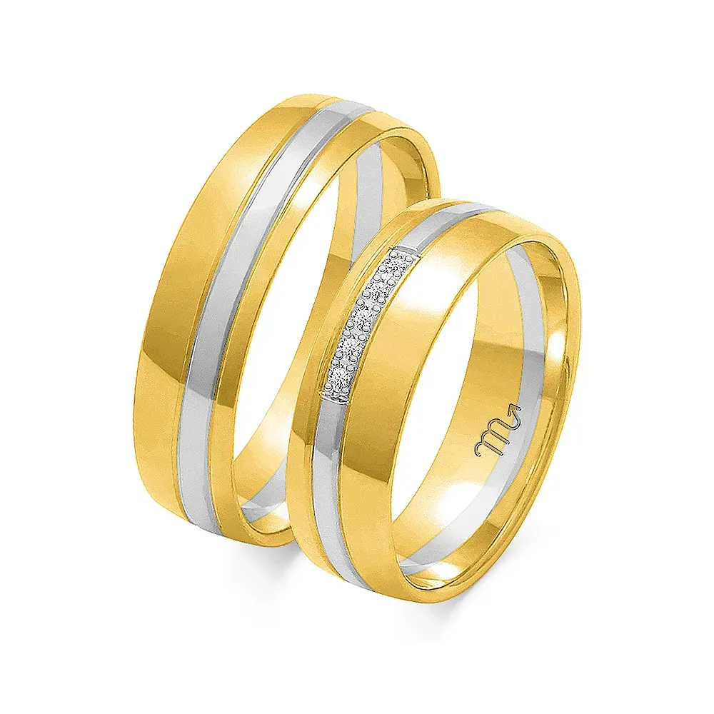 Złote obrączki z brylantami OE-206