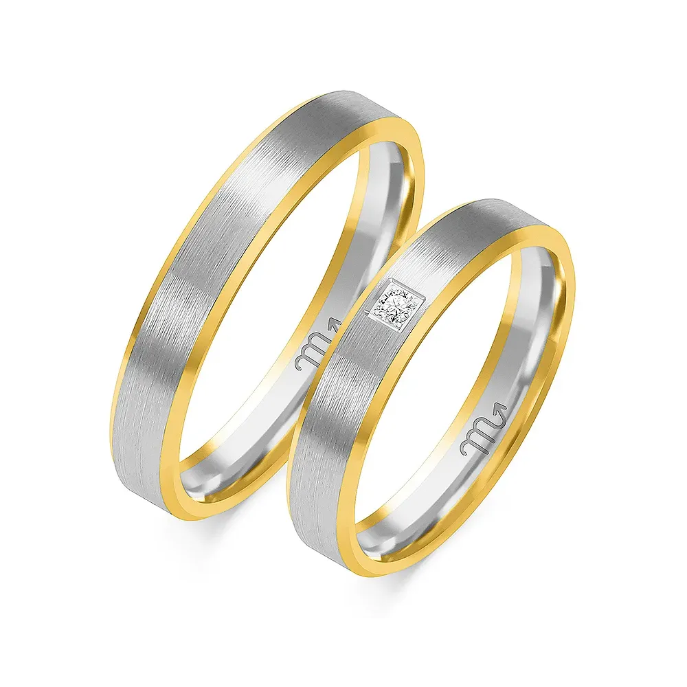 Złote obrączki z brylantem OE-332