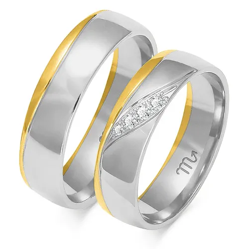 Złote obrączki z brylantami OE-207