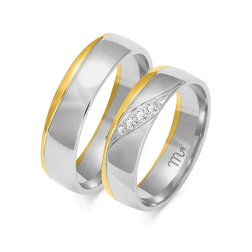 Złote obrączki z brylantami OE-207