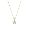 Złoty naszyjnik z brylantową gwiazdką 104-10077 K