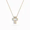 Złoty naszyjnik z zawieszką w kształcie krzyża 104-10030 K