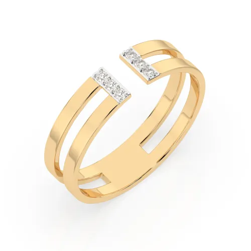 Złoty pierścionek z brylantami 0,06ct 101-10163 K