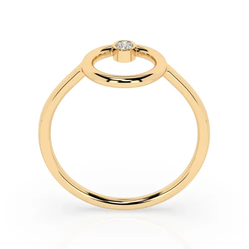 Złoty pierścionek z brylantem 0,03ct 101-10170 K