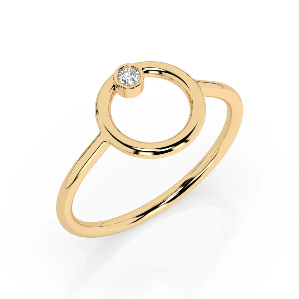 Złoty pierścionek z brylantem 0,03ct 101-10170 K