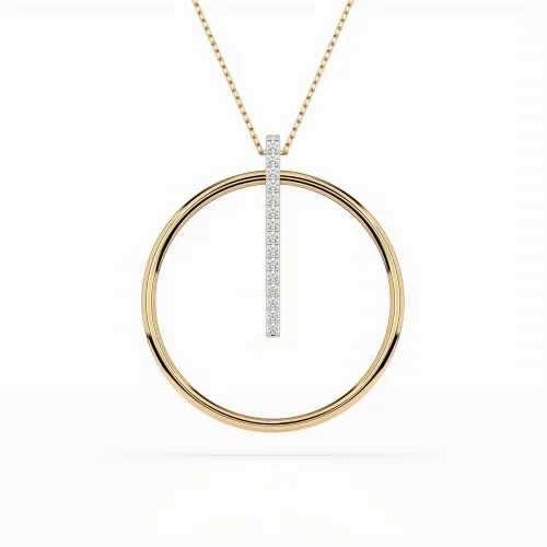 Złoty naszyjnik z brylantami 0,09ct 104-10047 K