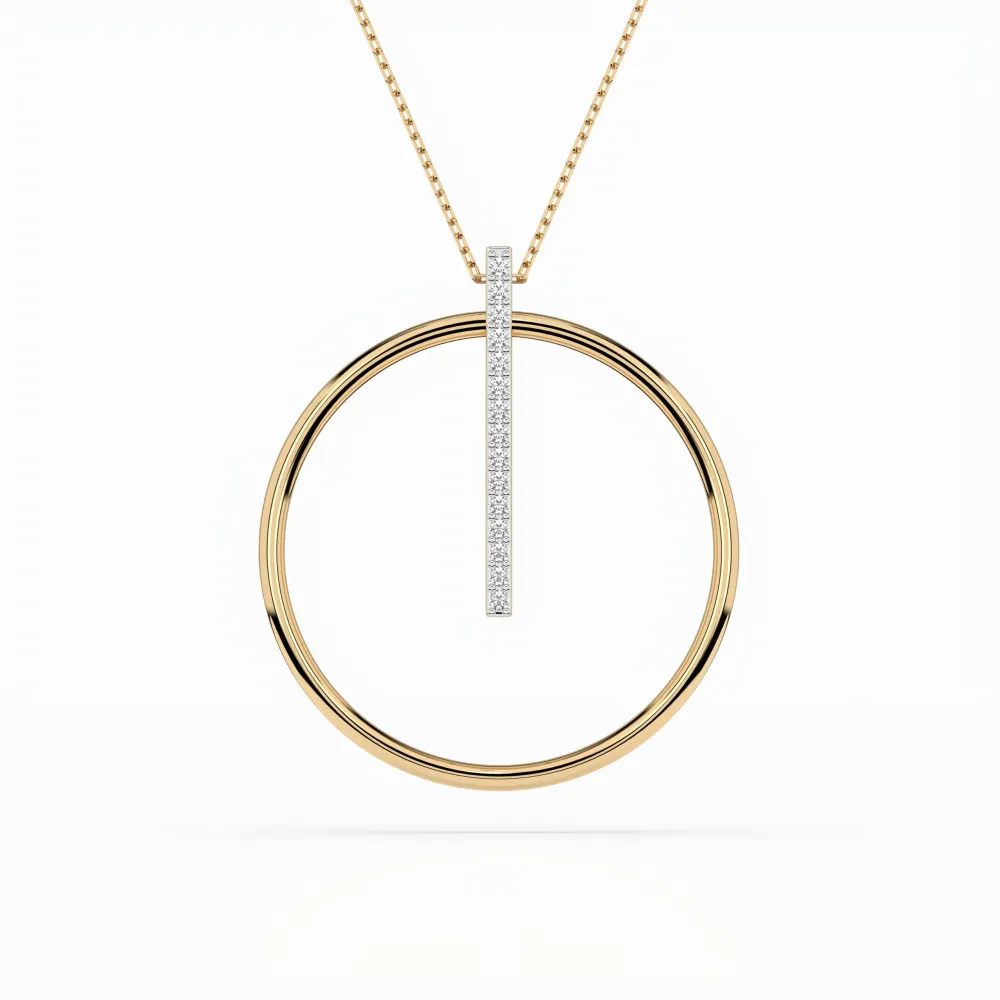 Złoty naszyjnik z brylantami 0,09ct 104-10047 K