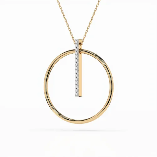 Złoty naszyjnik z brylantami 0,09ct 104-10047 K