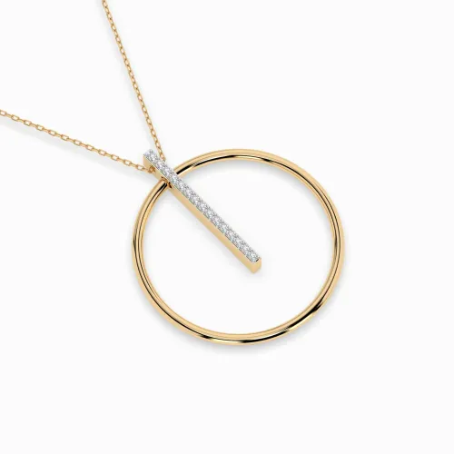 Złoty naszyjnik z brylantami 0,09ct 104-10047 K