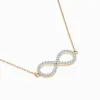 Złoty naszyjnik nieskończoność z brylantami 0,19ct 104-10068 K
