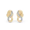 Złote kolczyki z brylantami 0,09ct - znak nieskończoności 102-10092 K