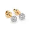 Złote kolczyki kulki z brylantami 0,46ct 102-10090 K