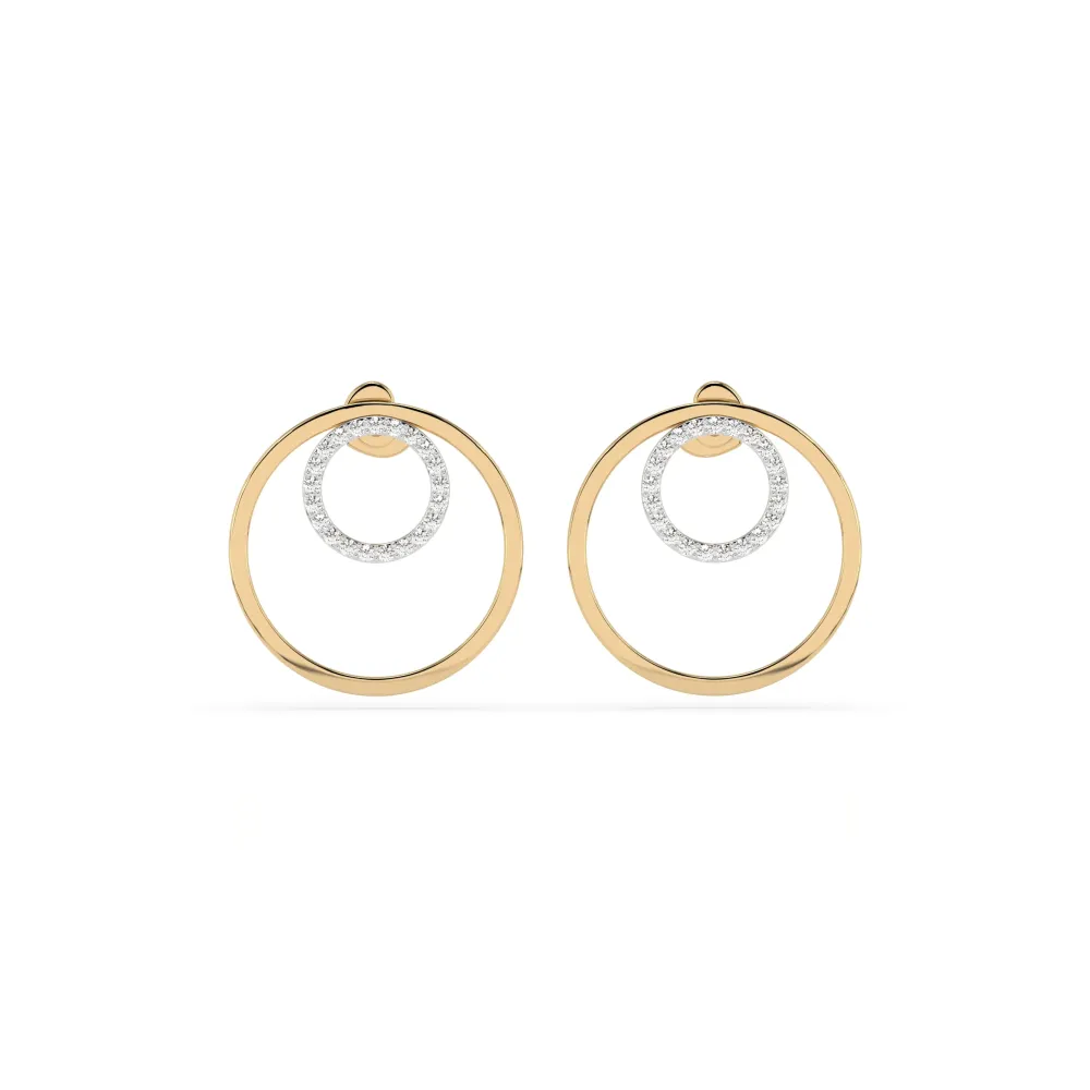 Złote kolczyki z brylantami 0,25ct 102-10165 K