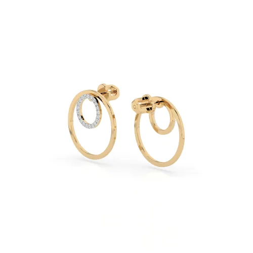 Złote kolczyki z brylantami 0,25ct 102-10165 K