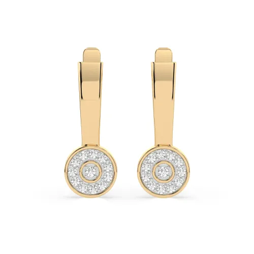 Złote kolczyki z brylantami 0,15ct 102-10075 K