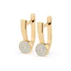 Złote kolczyki z brylantami 0,15ct 102-10075 K