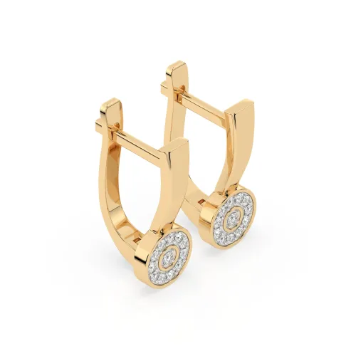 Złote kolczyki z brylantami 0,15ct 102-10075 K