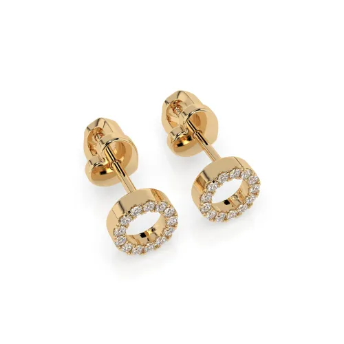 Złote kolczyki z brylantami 0,16ct 102-10055 K