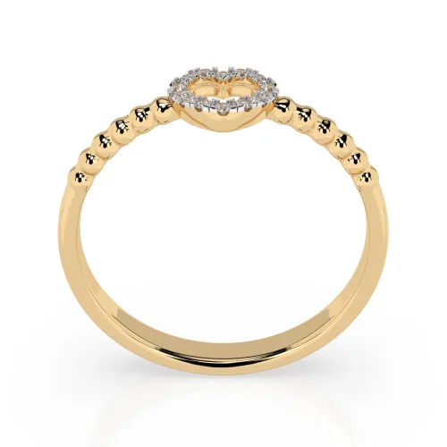 Złoty pierścionek serce z brylantami 0,07ct 101-10028 K