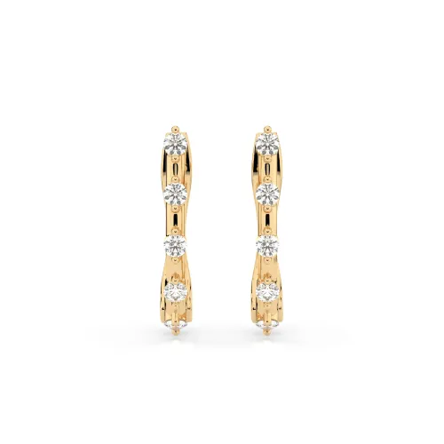 Złote kolczyki z brylantami 0,20ct 102-10145 K