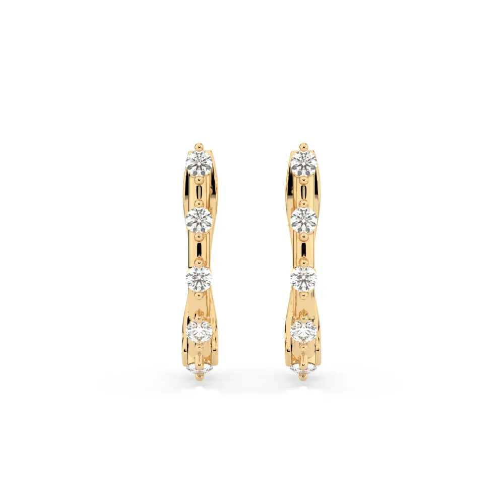 Złote kolczyki z brylantami 0,20ct 102-10145 K