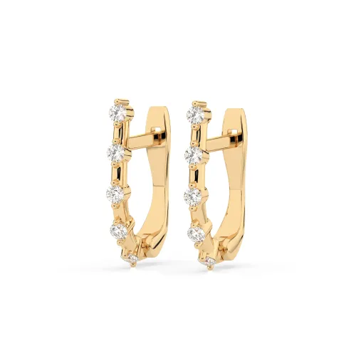 Złote kolczyki z brylantami 0,20ct 102-10145 K