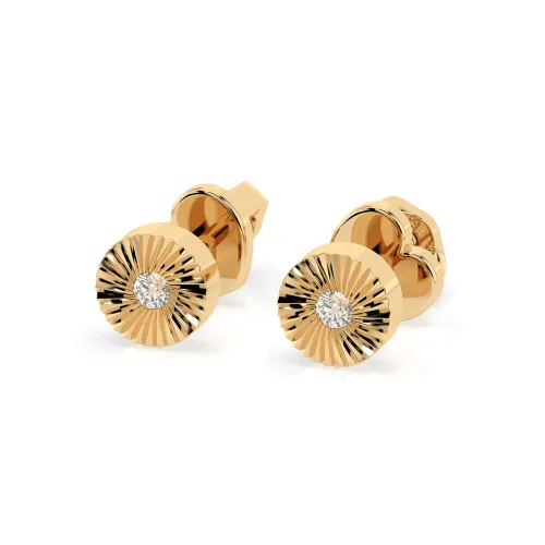 Złote kolczyki z brylantami 0,04ct 102-10049 K