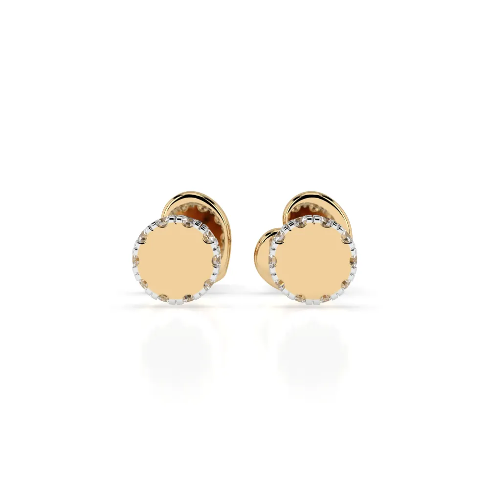 Złote kolczyki z brylantami 0,10ct 102-10029 K