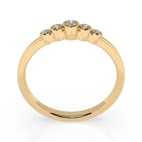 Złoty pierścionek z brylantami 0,08ct 101-10031 K