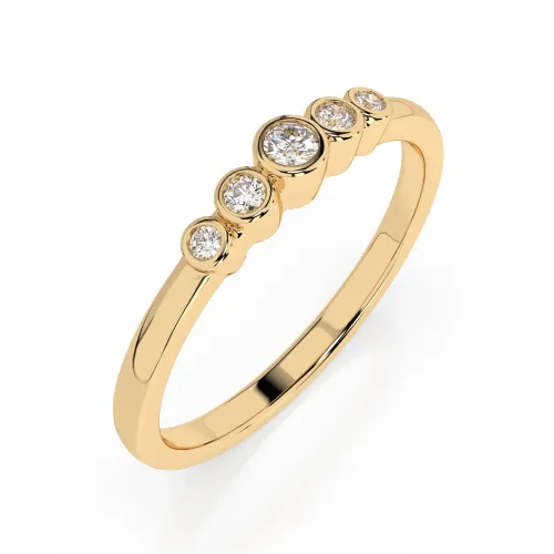 Złoty pierścionek z brylantami 0,08ct 101-10031 K