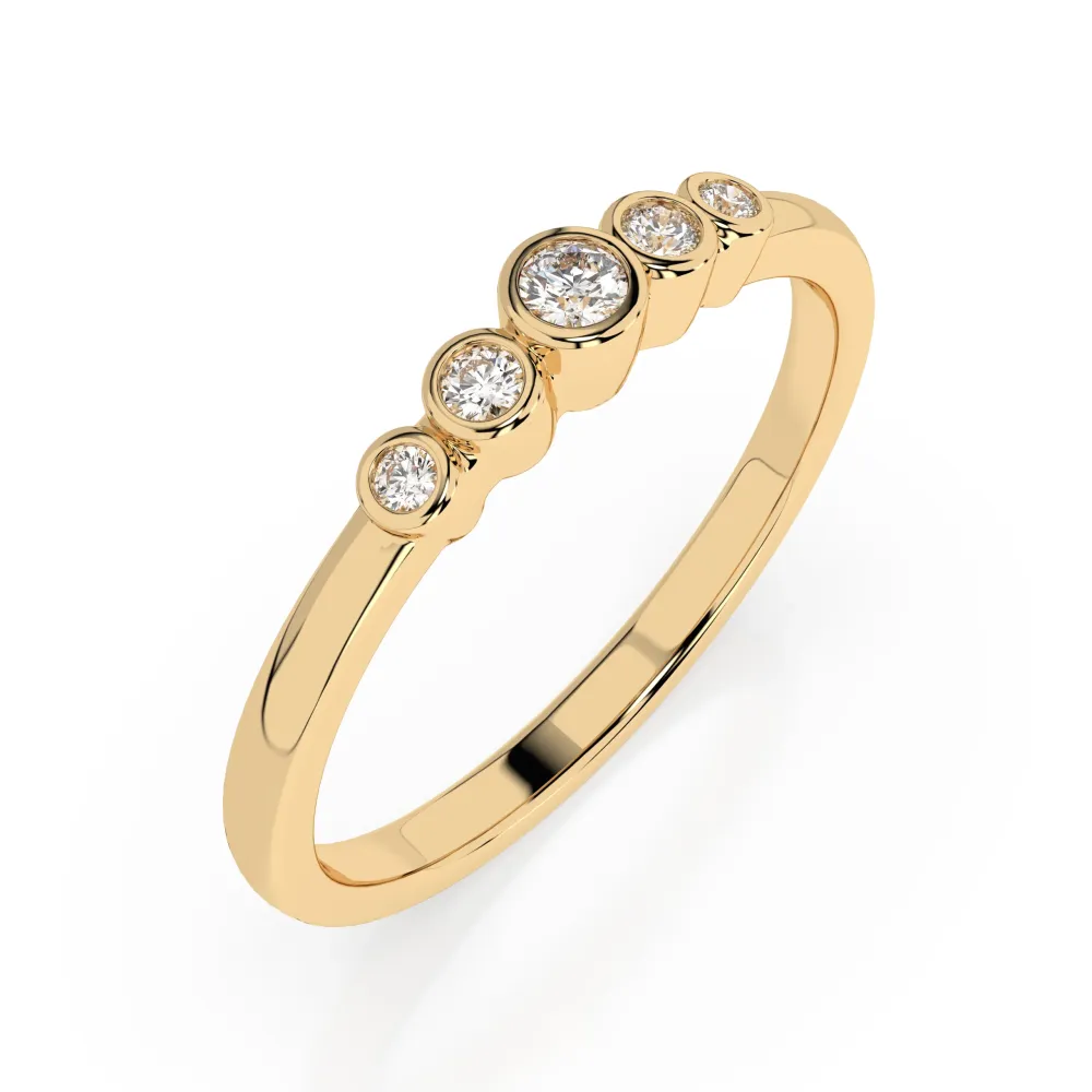 Złoty pierścionek z brylantami 0,08ct 101-10031 K