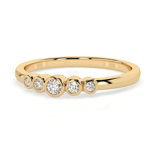 Złoty pierścionek z brylantami 0,08ct 101-10031 K