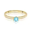 Złoty pierścionek z Topazem 0,15ct W0459