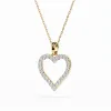 Złoty naszyjnik serce z brylantami 0,31ct 104-10060 K