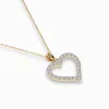 Złoty naszyjnik serce z brylantami 0,31ct 104-10060 K