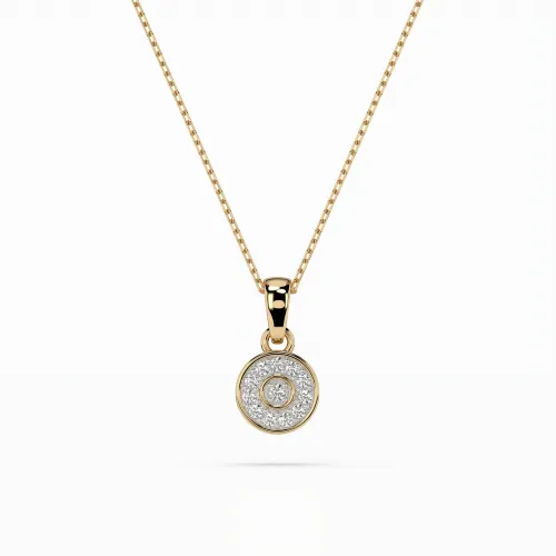 Złoty naszyjnik z brylantami 0,08ct 104-10032 K