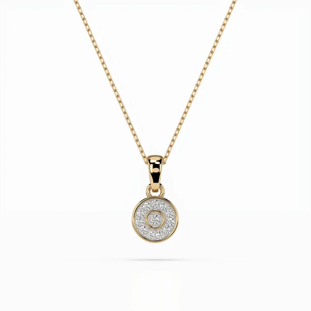 Złoty naszyjnik z brylantami 0,08ct 104-10032 K