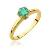 Złoty pierścionek ze szmaragdem 0,50ct i brylantami 0,04ct W0557