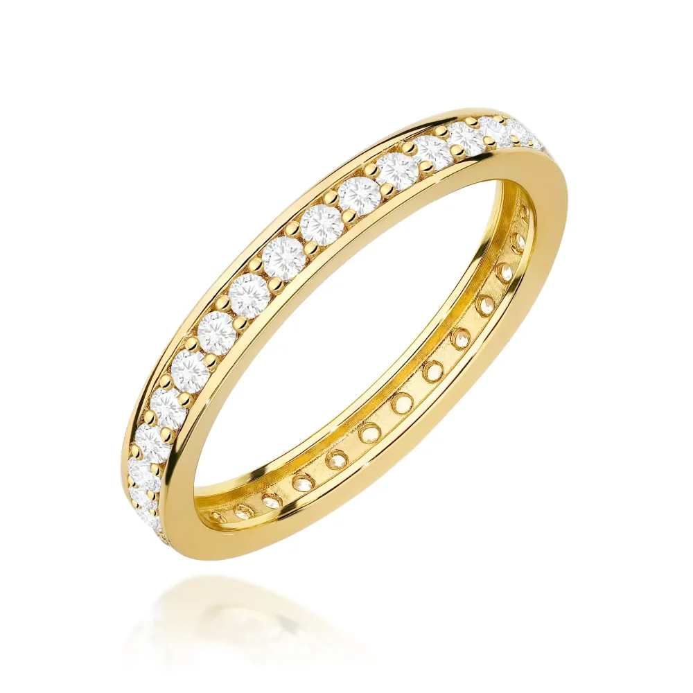 Złoty pierścionek z brylantami 0,464ct W0699