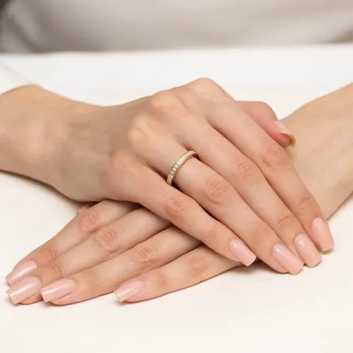 Złoty pierścionek z brylantami 0,464ct W0699